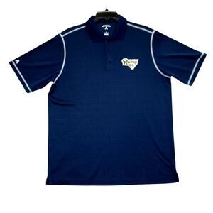 Antigua Men’s LA Rams Blue Rugby Polo Shirt Size L